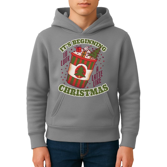 It's Beginning To Look A Latte Like Christmas Caffeine Lover Kids Hoodie