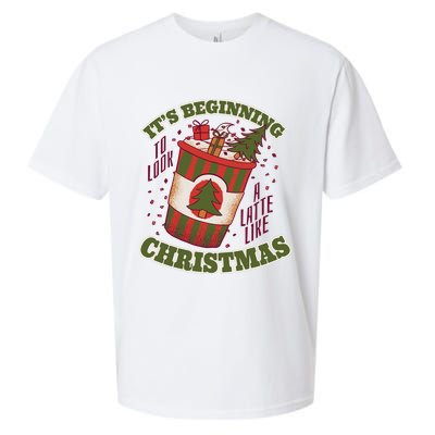 It's Beginning To Look A Latte Like Christmas Caffeine Lover Sueded Cloud Jersey T-Shirt