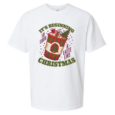 It's Beginning To Look A Latte Like Christmas Caffeine Lover Sueded Cloud Jersey T-Shirt