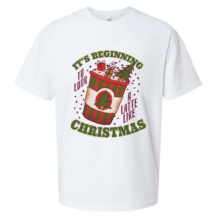It's Beginning To Look A Latte Like Christmas Caffeine Lover Sueded Cloud Jersey T-Shirt