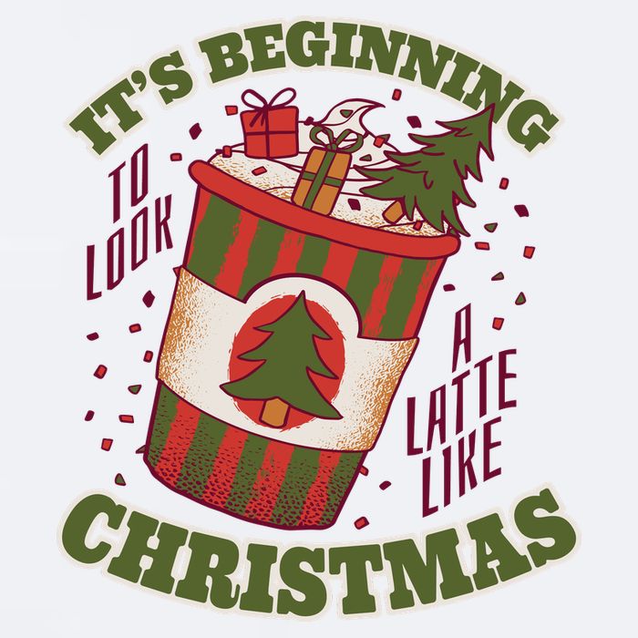 It's Beginning To Look A Latte Like Christmas Caffeine Lover Sueded Cloud Jersey T-Shirt