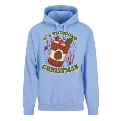 It's Beginning To Look A Latte Like Christmas Caffeine Lover Unisex Surf Hoodie