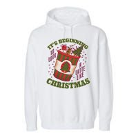 It's Beginning To Look A Latte Like Christmas Caffeine Lover Garment-Dyed Fleece Hoodie