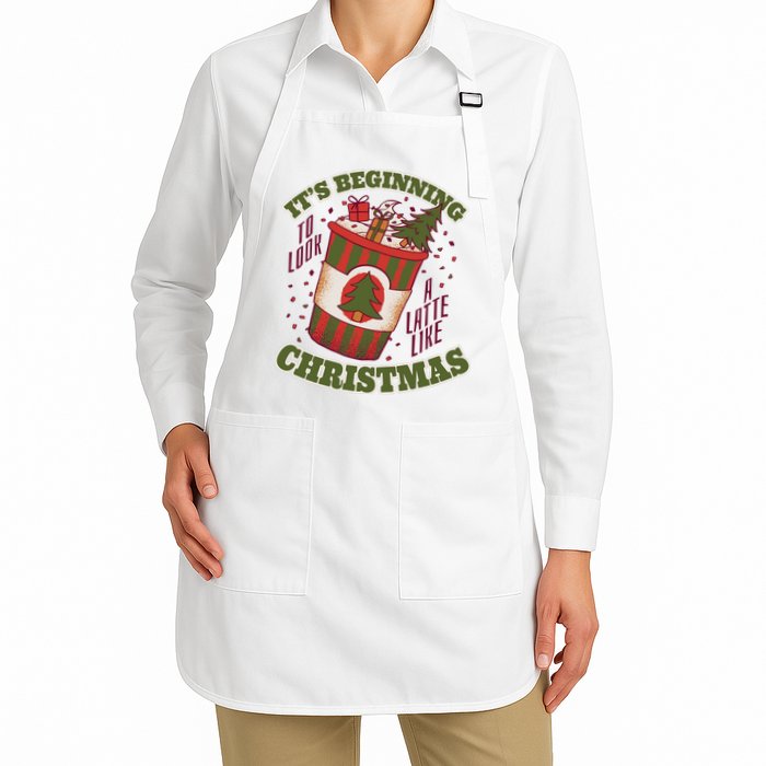 It's Beginning To Look A Latte Like Christmas Caffeine Lover Apron