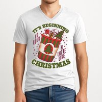 It's Beginning To Look A Latte Like Christmas Caffeine Lover V-Neck T-Shirt