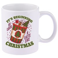 It's Beginning To Look A Latte Like Christmas Caffeine Lover 11oz C Handle Ceramic Mug