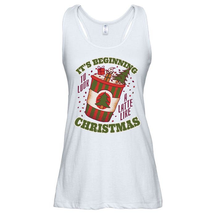 It's Beginning To Look A Latte Like Christmas Caffeine Lover Ladies Essential Flowy Tank