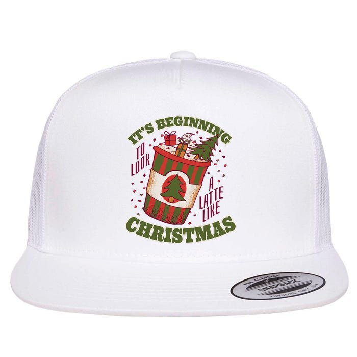 It's Beginning To Look A Latte Like Christmas Caffeine Lover Flatbill Hat