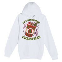 It's Beginning To Look A Latte Like Christmas Caffeine Lover Premium Pullover Hoodie