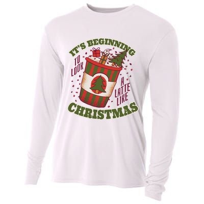 It's Beginning To Look A Latte Like Christmas Caffeine Lover Cooling Performance Long Sleeve Crew