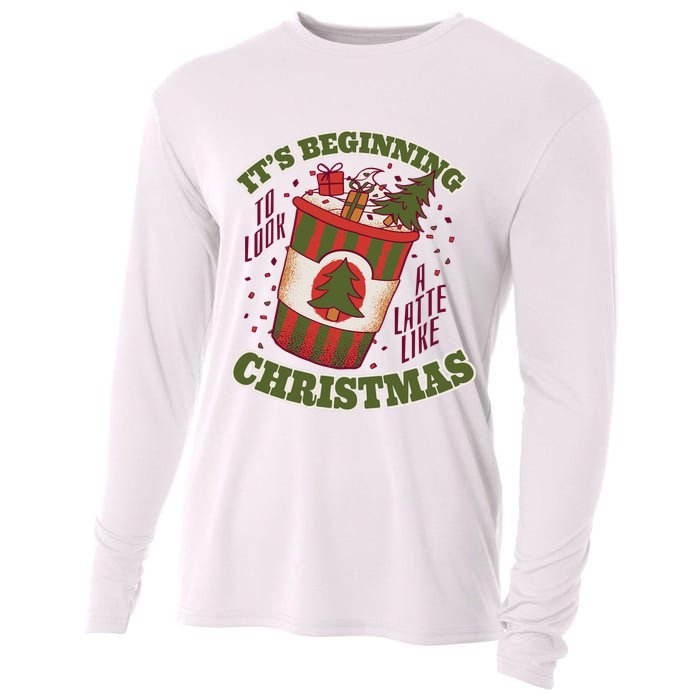 It's Beginning To Look A Latte Like Christmas Caffeine Lover Cooling Performance Long Sleeve Crew