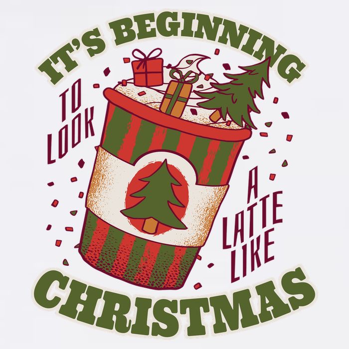 It's Beginning To Look A Latte Like Christmas Caffeine Lover Youth Performance Sprint T-Shirt