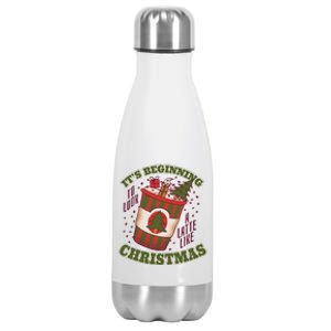 It's Beginning To Look A Latte Like Christmas Caffeine Lover Stainless Steel Insulated Water Bottle