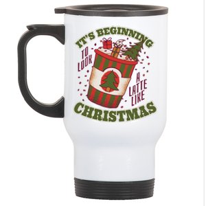 It's Beginning To Look A Latte Like Christmas Caffeine Lover Stainless Steel Travel Mug