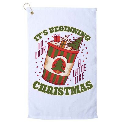 It's Beginning To Look A Latte Like Christmas Caffeine Lover Golf Towel