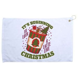 It's Beginning To Look A Latte Like Christmas Caffeine Lover Grommeted Golf Towel