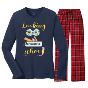 ItS Back To School Time Gift Women's Long Sleeve Flannel Pajama Set 