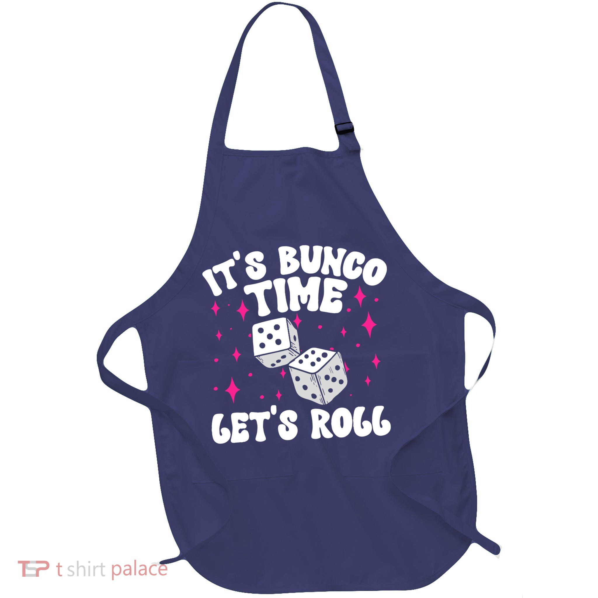ItS Bunco Time Bunco Game Full-Length Apron With Pockets