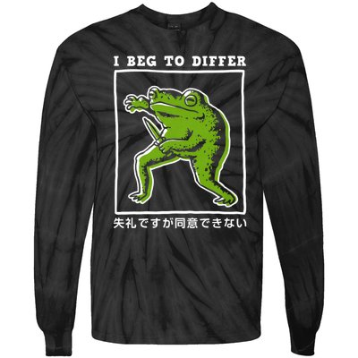 I Beg To Differ Frog Japanese Tie-Dye Long Sleeve Shirt