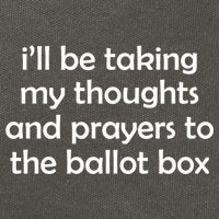 Ill Be Taking My Thoughts And Prayers To The Ballot Box Cotton Canvas Backpack