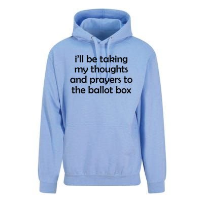 Ill Be Taking My Thoughts And Prayers To The Ballot Box Unisex Surf Hoodie