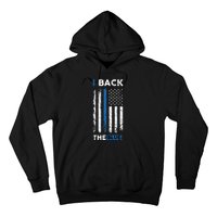 I Back The Blue Blue Line Police Officer Cop Hoodie