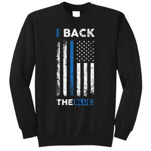 I Back The Blue Blue Line Police Officer Cop Sweatshirt