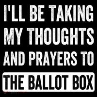 Ill Be Taking My Thoughts And Prayers To The Ballot Box Sustainable Knit Beanie