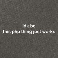 Idk Bc This Php Thing Just Works Cotton Canvas Backpack