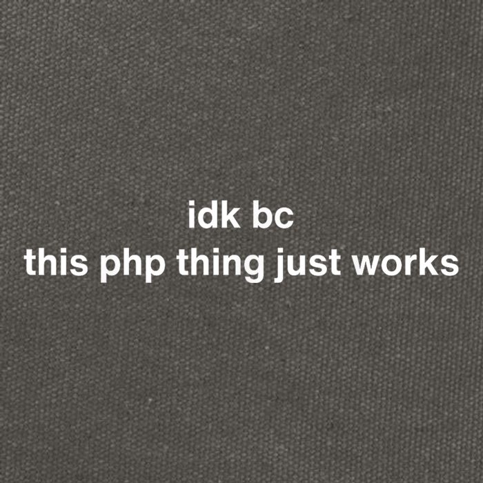 Idk Bc This Php Thing Just Works Cotton Canvas Backpack
