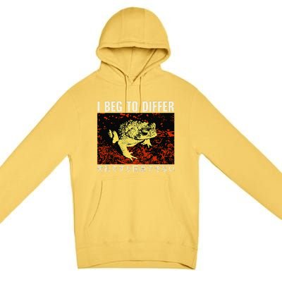 I Beg To Differ Frog Japanese Premium Pullover Hoodie