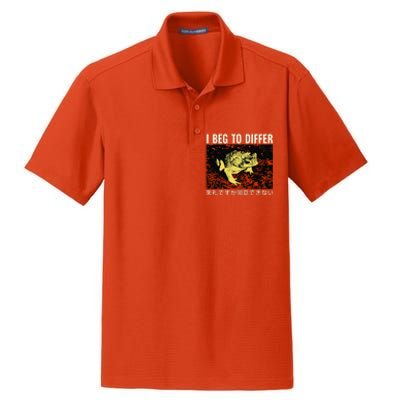 I Beg To Differ Frog Japanese Dry Zone Grid Polo