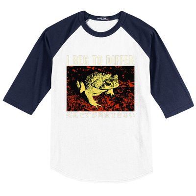 I Beg To Differ Frog Japanese Baseball Sleeve Shirt