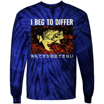 I Beg To Differ Frog Japanese Tie-Dye Long Sleeve Shirt