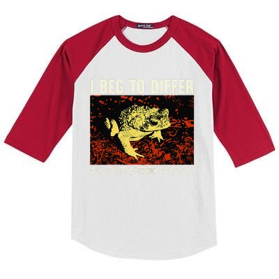 I Beg To Differ Frog Japanese Kids Colorblock Raglan Jersey