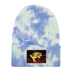 I Beg To Differ Frog Japanese Tie Dye 12in Knit Beanie