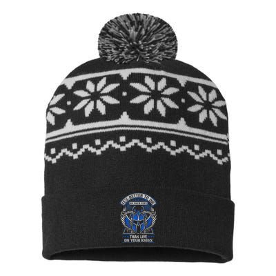 It's Better To Die On Your Feet Than To Live On Your Knees USA-Made Snowflake Beanie