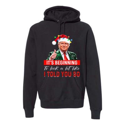 ItS Beginning To Look A Lot Like I Told You So Trump Xmas Premium Hoodie