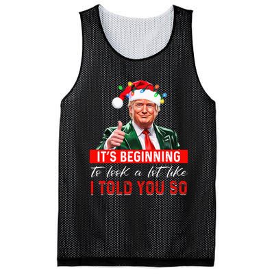 ItS Beginning To Look A Lot Like I Told You So Trump Xmas Mesh Reversible Basketball Jersey Tank