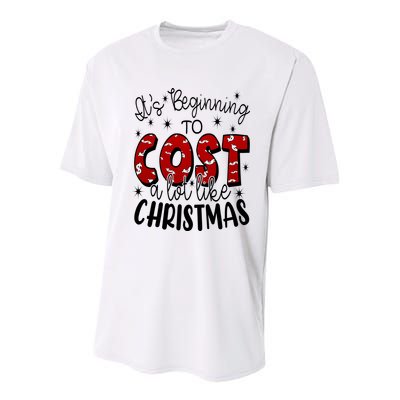 Its Beginning To Cost A Lot Like Christmas Funny Youth Performance Sprint T-Shirt