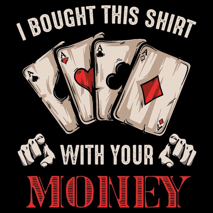 I Bought This With Your Money Poker Funny Poker Sustainable Bucket Hat