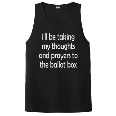 i'll be taking my thoughts and prayers to the ballot box PosiCharge Competitor Tank