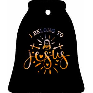 I Belong To Jesus Christian Gym Apparel Christian Dad Ceramic Bell Ornament