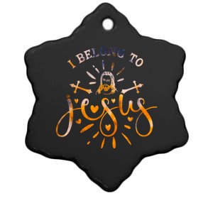 I Belong To Jesus Christian Gym Apparel Christian Dad Ceramic Star Ornament