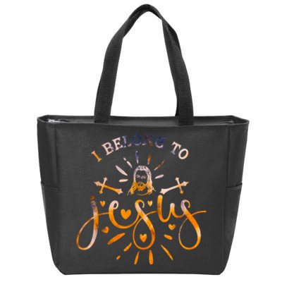 I Belong To Jesus Christian Gym Apparel Christian Dad Zip Tote Bag