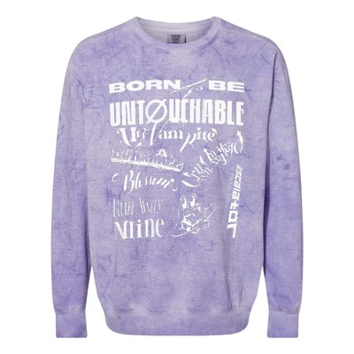 Itzy Born To Be 2nd Itzy Concert Merch Colorblast Crewneck Sweatshirt