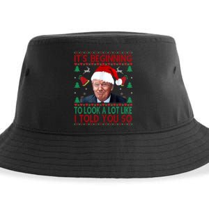 ItS Beginning To Look A Lot Like I Told You So Trump Xma Sustainable Bucket Hat