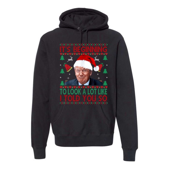 ItS Beginning To Look A Lot Like I Told You So Trump Xma Premium Hoodie