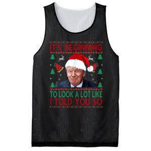 ItS Beginning To Look A Lot Like I Told You So Trump Xma Mesh Reversible Basketball Jersey Tank