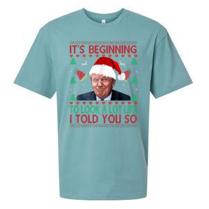 ItS Beginning To Look A Lot Like I Told You So Trump Xma Sueded Cloud Jersey T-Shirt